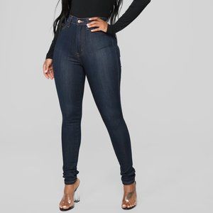 Fashion Nova Dark Wash High Waisted Jeans